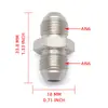 Adaptador de Enfriador de Aceite de Transmisión An6 a An6 Conector de Rosca para Tubería de Aceite Piezas de Hierro Niquelado Mecanizado CNC
