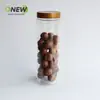 Botella de plástico transparente de 650 ml frasco para envolver regalos frasco sellado grado alimenticio para mascotas frasco de plástico para frutos secos caja de plástico redonda
