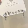 Pendientes de seis piezas con diseño de nicho de Corea del Sur, con forma de estrella de amor rosa, estilo occidental, para otoño e invierno, para mujer