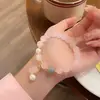Macaron Girl~Pulsera de Flor de Lirio de Cristal Rosa Dulce Estilo Princesa Fresca Pulsera de Estudiante Pulsera de Flor de Lirio