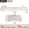 Armário de TV Branco Creme Estilo Francês com Cantos Arredondados, Conjunto de Mesas de Centro Simples Moderno, Móveis Minimalistas para Salas de Estar Pequenas