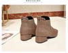 Botas cortas de celebridades de Internet para mujer en otoño e invierno, nuevo estilo, botas de moda británica para mujer, botas cortas planas de tacón bajo para mujer, venta al por mayor