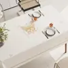 Toalha de Mesa Creme Estilo Francês Impermeável à Prova de Óleo Resistente ao Calor Lavável Tapete para Mesa de Centro Pano de Mesa PVC Toalha de Mesa Borboleta