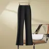 Calça Casual Elegante para o Dia a Dia com Cintura Elástica, Flare, para Mulheres, Lançamento Verão 2026, Tamanho Grande, Emagrecedora, Calças Flare