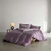 Juego de Cama de Cuatro Piezas de Color Sólido, Tencel Austriaco Lenzing de Clase A, 60 Piezas, Estilo Lujo Ligero, Fresco y Sedoso para Dormir Desnudo en Verano