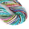 Cuentas redondas pequeñas de 2/3 mm, cristal natural, ágata, turquesa, para pulsera, collar DIY, venta al por mayor, cuentas sueltas, accesorios de joyería