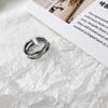 Anel Feminino Dongdaemun Coreano de Camadas Cruzadas Enrolado Prata de Lei s925 Personalidade Retrô Moda Exagerada Europeia e Americana