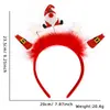 Faixa de Cabeça de Pelúcia de Natal para Adultos e Crianças Suprimentos de Decoração para Festa de Natal Fivela de Cabelo Rena Árvore de Natal Faixa de Cabeça