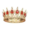 Corona de Tiara de Aleación Barroca Transfronteriza Europea y Americana 16 Gotas de Agua Flor Corona Redonda Completa Adornos para Decoración de Pasteles