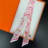 Nuevo Pañuelo de Seda para Mujer Cadena Llavero Hebilla Pequeño Pañuelo para el Cuello Seda de Morera 18 Momme Cinta Decorativa Envoltura para Bolsos Banda para el Cabello