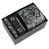Gravata Masculina Mais Vendida no Exterior Conjunto de Caixa de Presente de Luxo Moda para Casamento Bordado Jacquard Fabricante de Gravatas Masculinas Personalização