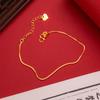 Pulsera Exquisita Chapada en Oro Imitación Oro para Mujer, Varios Diseños de Moda, Pez Pequeño, Trébol de la Suerte, Hueso de Serpiente, Pulsera Fina Retorcida de Caja Suministro