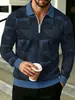 Amazon Wish nueva colección primavera/otoño: Polos con cremallera y manga larga impresos en 3D para hombre, disponibles para pedidos personalizados