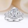 Anillo Real Europeo Nuevo de Diamante de Alto Carbono de 2.5 Quilates Transfronterizo Anillo de Plata 925 con Microdiamantes Anillo Super Brillante de Lujo Ligero para Mujer