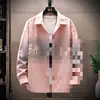 Camisa de mezclilla para hombre 2024 conjunto de ropa de verano para hombre con traje casual guapo chaqueta de camisa de manga larga