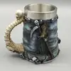 Comércio Exterior Pedido Original Personalidade Criativa Caneca de Cerveja Medieval Aço Inoxidável Europeu e Americano Caneca de Cerveja Grande Capacidade Copo de Água