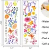 Pegatina de Pared de Flor y Mariposa Acuarela Cita Artística Degradada Calcomanía Autoadhesiva Pegatina Decorativa para Armario de Casa Refrigerador