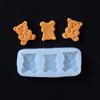 Molde de silicona para hornear pasteles, fondant, aromaterapia, galletas de oso, de tres piezas, para bricolaje, productos de fábrica