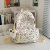 Nova mochila feminina estilosa, doce e artística, fofa, mochila de viagem leve para estudantes do ensino fundamental