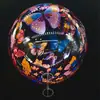 Pelota Ondulada de Celebridad de Internet de 20 pulgadas con Estampado de Mariposa y Abeja de Colores, Pelota de Decoración Festiva, Globo Juguete para Puesto de Mercado Nocturno