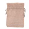 Bolsa de lino con cordón para envolver joyas, pequeña bolsa de lino para joyas, bolsita de lino para cosméticos, regalo de lino en stock