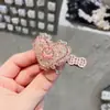 Pinza para el Cabello Rosa de Alta Gama con Cara Sonriente para Mujer, Decorada con Pedrería, Pinza de Pato de Acrílico, Pinza para Flequillo Lateral para el Viaje Diario