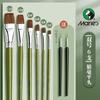 Juego de pinceles para gouache Marley con pelo de lobo, pincel de punta plana para tablero, pincel para estudiantes de arte, pincel para acuarela, pincel para pintura al óleo, pincel acrílico