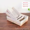 Cesta de Armazenamento Trançada para Bagunça de Mesa, Lanches, Chaves e Máscaras Faciais; Caixa de Armazenamento Estilo Japonês em Rattan com Corda de Papel Kraft