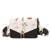 Bolsa Transversal Estampada com Fivela Magnética de Gato 2025 Bolsa Pequena de Alto Padrão Moda Tendência Bolsa Quadrada Pequena de Ombro Único Versátil para Mulheres