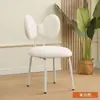 Banquinho para Cadeira de Maquiagem para Quarto de Menina, Estilo Celebridade da Internet de Luxo Leve, Sensação de Alta Qualidade, Cadeira para Penteadeira de Princesa para Nail Art com Encosto e Assento Giratório