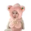 Gorro Bufanda Todo en Uno Protección para el Cuello Sombrero de Bebé Otoño e Invierno Lindo Súper Lindo Niños Niñas Invierno Niños Sombrero con Protección para las Orejas