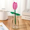 Compatible con Flores Eternas Transfronterizas Día de San Valentín Día del Maestro Flor de Rosa Bloque de Construcción Flor de Tallo Único Juguete Educativo de Ensamblaje Venta al por Mayor Transfronteriza