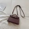 Bolsa pequena de textura de alta qualidade bolsa feminina 2026 popular novo estilo bolsa transversal moderna bolsa de mão versátil elegante Bolsa Kelly