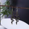Pendientes Largos de Espada de Cabeza de Serpiente Estilo Nuevo Transfronterizos Europeos y Americanos Pendientes Exagerados Góticos Joyería para Orejas Estilo Retro Punk para Mujer Venta al por Mayor