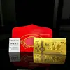 Año de la Oveja Barra Pequeña de Oro Billete de Oro Souvenir Artesanía de Metal Regalo Decoración Regalo de Seguro Regalo Pequeño Práctico