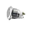 Loniu Interruptor de Botón Metálico Impermeable de Cabeza Plana Auto-Restaurable de 19 mm con Anillo de Luz, Patas de Tornillo 12/16/19/22 mm