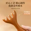 Peine de masaje de cinco puntas tipo asta de sándalo para terapia de meridianos de cabeza y cuero cabelludo, tratamiento de bienestar, diseño de rana pequeña, ideal para desbloquear y raspar el puente de la nariz