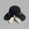 Chapéu de Praia de Borracha Preto Chapéu de Sol Chapéu Feminino de Verão Vazado Fresco Anti-ultravioleta Aba Larga Proteção Facial Chapéu de Pescador Solar