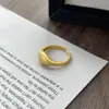 Anel Geométrico Simples Coreano Feminino Design de Nicho Fosco para o Dia a Dia Aberto Ondulado Anel para Dedo Indicador Ajustável Atacado