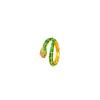 Tienda de oro Jin Yan con oro arena incrustado con diamantes anillo de serpiente verde serpiente espiritual sinuoso serpiente del zodíaco anillo del año de vida para enviar a su novia