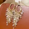 Pendientes de Flor de Perla con Circonita Incrustada de Diamantes de Lujo, Pendientes de Moda de Lujo Ligero y Gama Alta, Pendientes de Estilo Europeo y Americano con un Diseño de Nicho