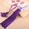 Nudo Auspicioso Combinación de Borla de Dos Colores Colgante para Bolsa de Coche Joyería Antigua Hecha a Mano Colgante de Borla Borla Colgante