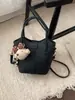 Bolsa Balde Casual Simples de Mão para Mulheres Moda Outono 2025 Tendência Bolsa de Ombro Transversal de Alta Qualidade com Textura