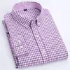 Camisa Oxford Delgada de Algodón para Primavera y Otoño, Cardigan Cuadros Casual Juvenil, Camisa de Patchwork Cuadrada de Color Sólido