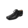 Sapatos Pequenos de Couro Lavado! Mocassins Vintage com Cadarço Frontal e Bico Quadrado, Sapatos Confortáveis e Fáceis de Usar para o Outono de 2026