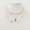 Cadena de Perlas Oceánicas de Venta Caliente Transfronteriza Europea y Americana Cadena para Clavícula de Mujer Colgante de Estrella de Mar y Concha Collar Multicapa Apilable Venta al por Mayor