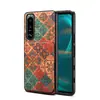 Denior es Adecuado para Sony Xperia 10Iv/5/1V Estuche para Teléfono Móvil Anticaídas con Soporte Oculto para Tarjetas de Corcho Floral