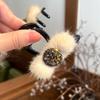 Tocado de moda para mujer, con clip de tiburón y diamantes de imitación, de alta calidad, color negro, para otoño e invierno, 2023