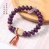Raiz de Bodhi Ziyu Ziqi tengteng prato de estudante pulseira para jogar urso mini fofo queima de carvão garra fofa pulseira de anel único da sorte