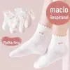 Meias Infantis Populares de Verão, Frescas, Finas, Macias, Confortáveis, Delicadas, Respiráveis, Secas, Não Abafam, Meias de Malha Meia-Panturrilha para Vendas Transfronteiriças